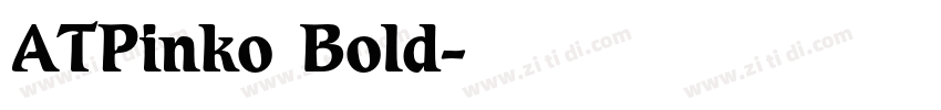 ATPinko Bold字体转换